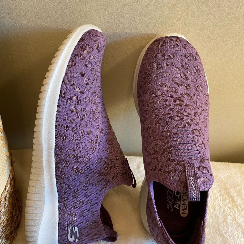 Skechers Purple and White Slip-On Sneakers - Picture 5 of 8